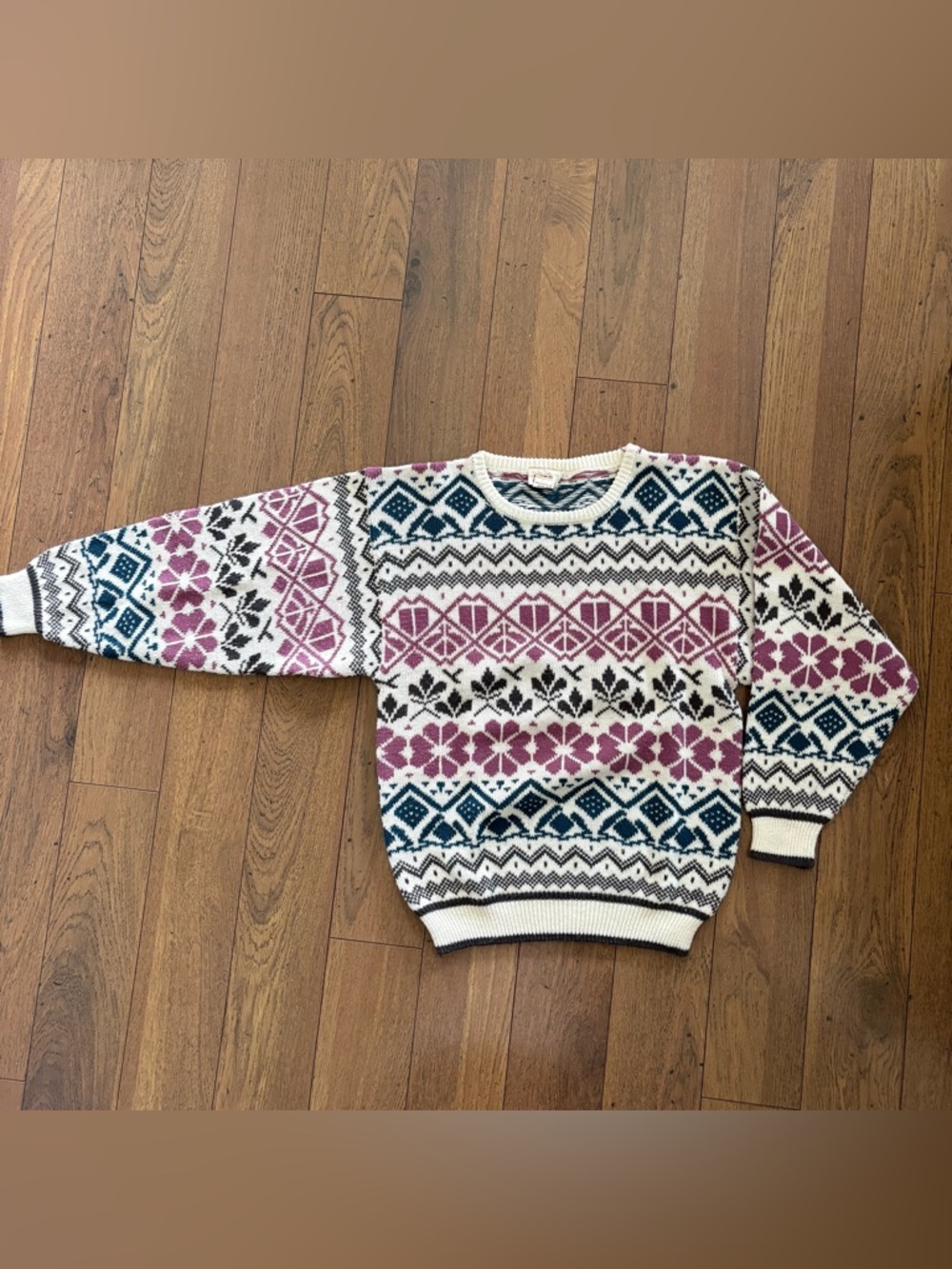 Vintage Alia Fair Isle Knit Sweater